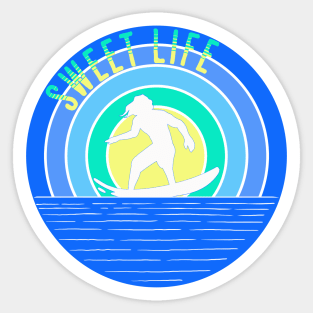 Sunset Surf Sticker